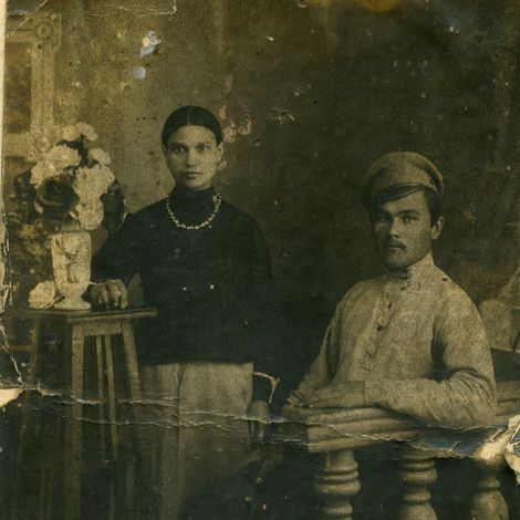 Абакумов Никита Васильевич. Госпиталь в Казани, 1916 г. умер в 1971 г. Из архива семьи Пономаревой Тамары Александровны.