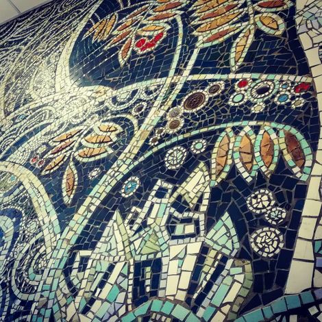 Фрагменты мозаики из ресторана "Заря". Из фотоархива Марии Константиновой.