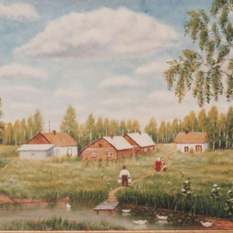 Абдулин Ф.Г. Название картины "В деревне летом"
