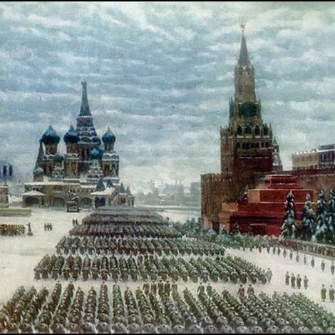 Константин Юон. «Парад на Красной площади 7 ноября 1941 г.».
