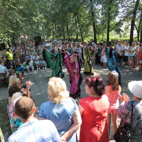 Танцевальный коллектив исполняет цыганочку на «Звонкой подкове». День города-2013.