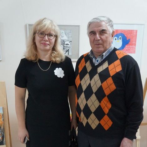 Гости праздника- Борис Григорьевич Подшивалов и Елена Катырева.