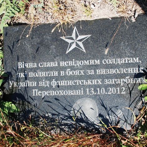 Захоронение  неизвестных солдат. 2012г.