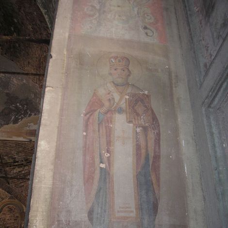 Фреска со святым Николаем Мирликийским