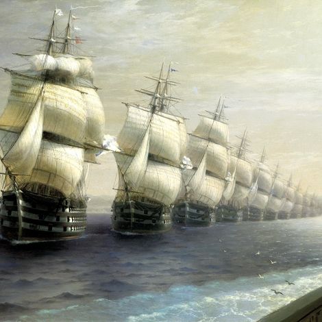 И. Айвазовский Смотр Черноморского флота в 1849 году