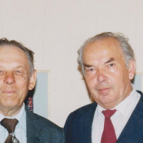Почетные граждане г. Артемовского и друзья, соратники: Брылин А.И. и  Коверда П.Т. 1996 г.