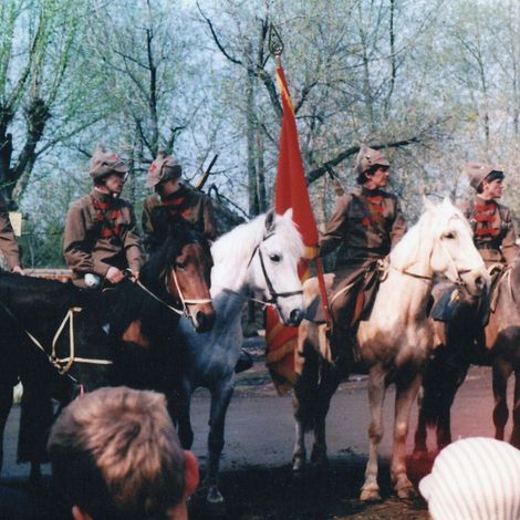 Старт конного похода в Артемовском. 70-е годы 20 века