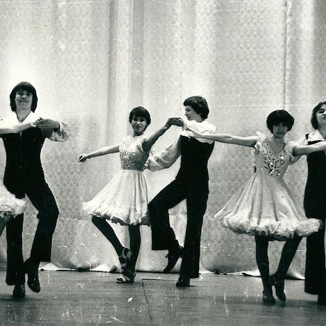 Городской смотр бальных танцев, ансамбль «Сударушка». 1980 г.